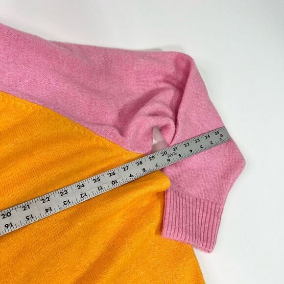 Torrid Sweaters Womens 4 Yellow Pink Knit Long Sleeve Pullover Crew Neck - Picture 5 of 9